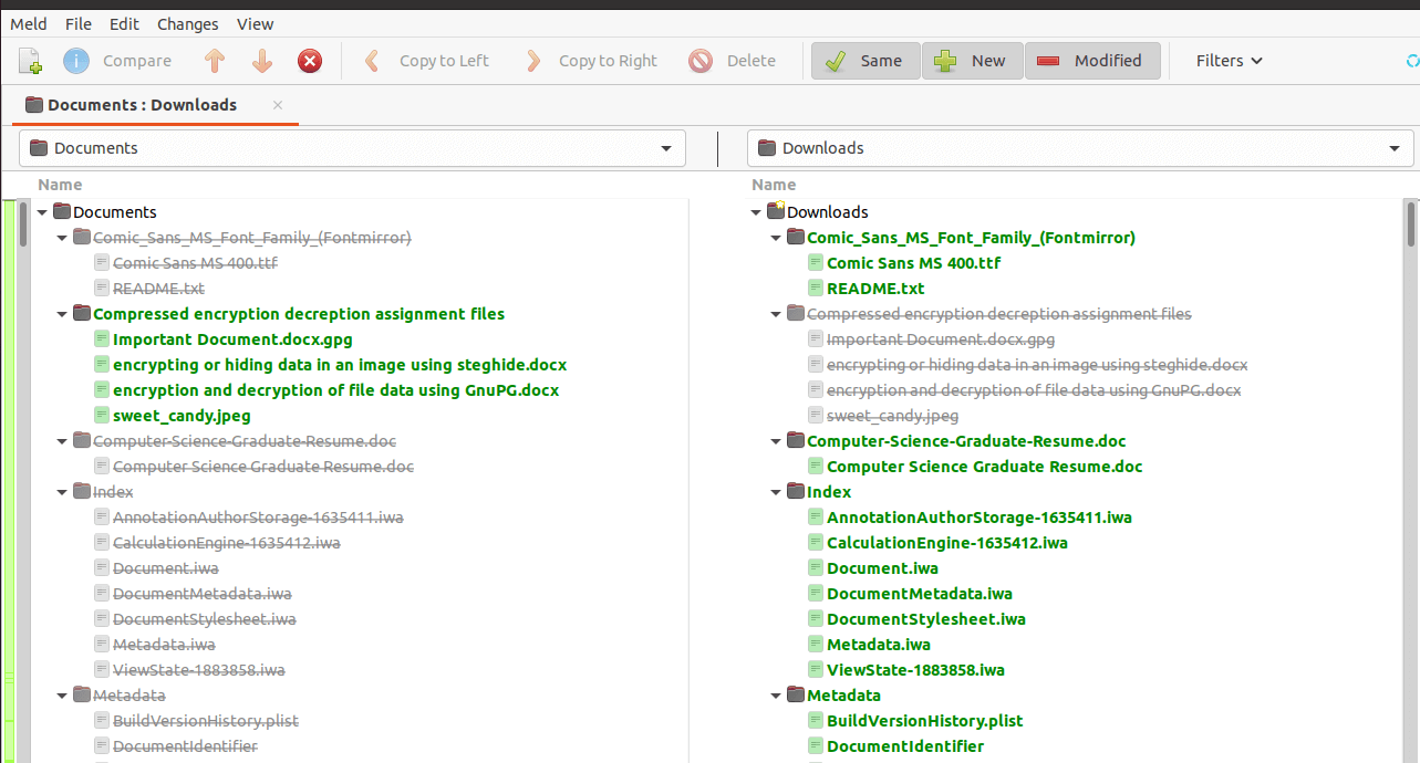 Compare Two Directories in Linux