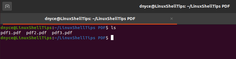 List PDF Files in Linux