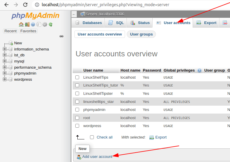 MySQL User Accounts