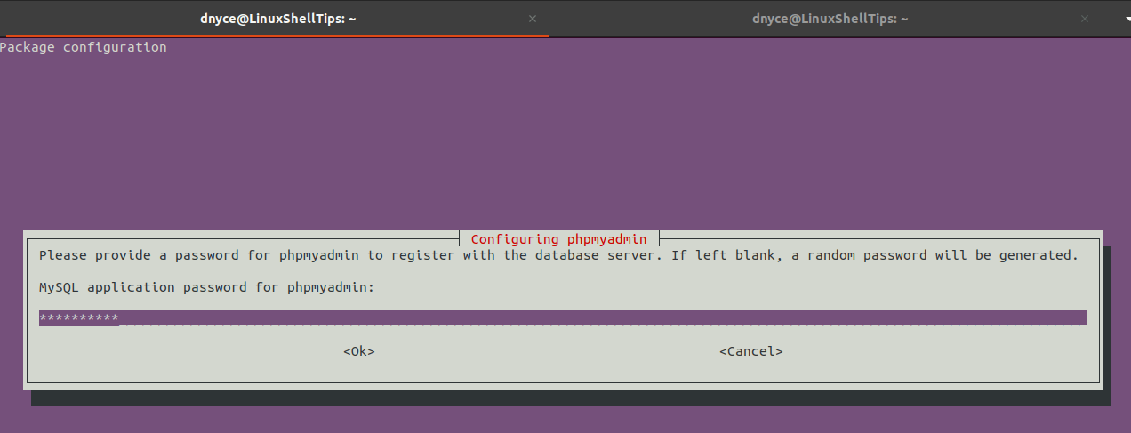 Set MySQL Password for PhpMyAdmin