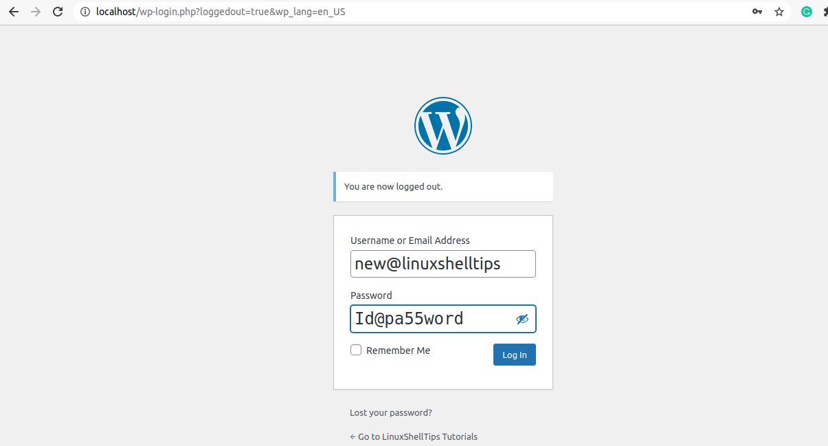 WordPress User Login