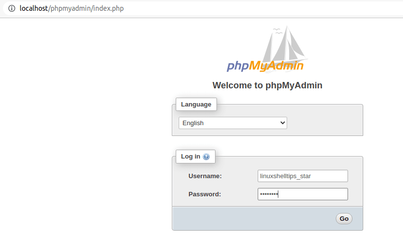 phpMyAdmin Login