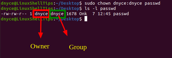 Change Linux File Owner and Group