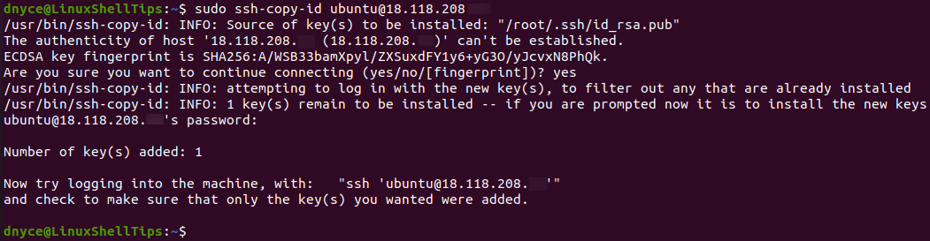 Copy SSH Key to Remote Linux