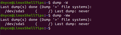 List Linux Filesystem to Backup