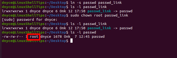 View Symbolic File Ownership