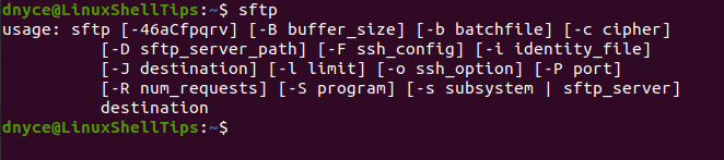 sftp Command Usage