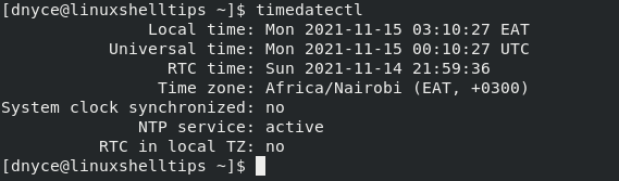 Check Time in RHEL