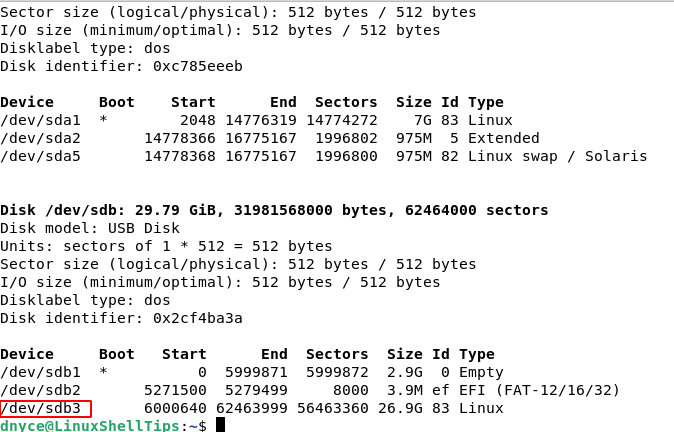 Find Filesystem Partitions in Debian