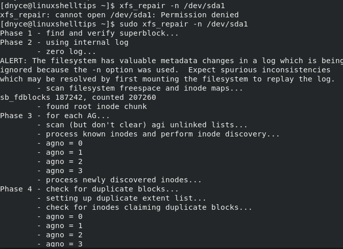 Scan File System Partition