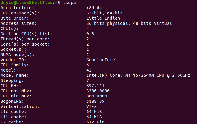 View Linux CPU Information