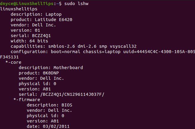 View Linux Hardware Information