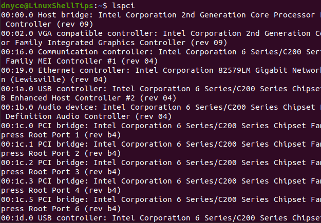 View Linux PCI Information