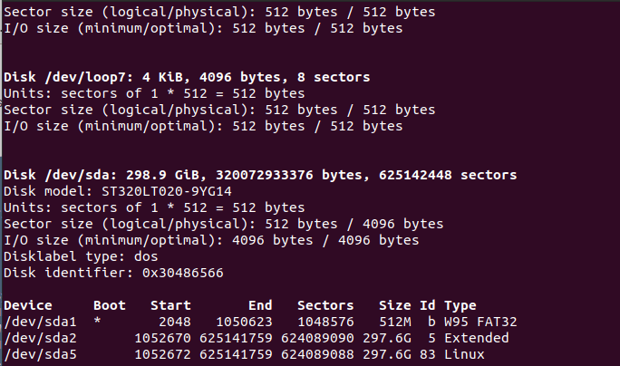 View Linux Partition Information