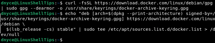 Add Docker Repository in Debian