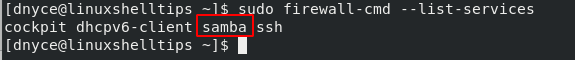 Check Samba in Firewalld