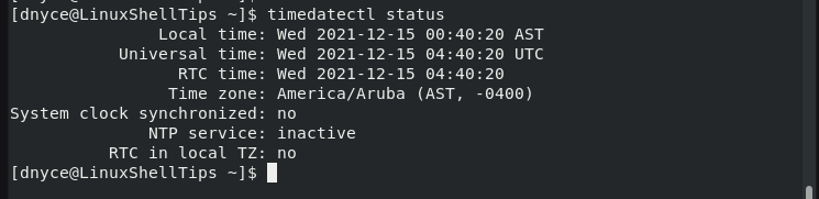 Check Time in Rocky Linux