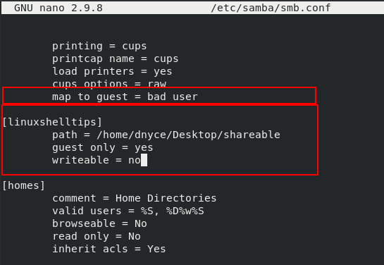 Configure Samba Share in RHEL