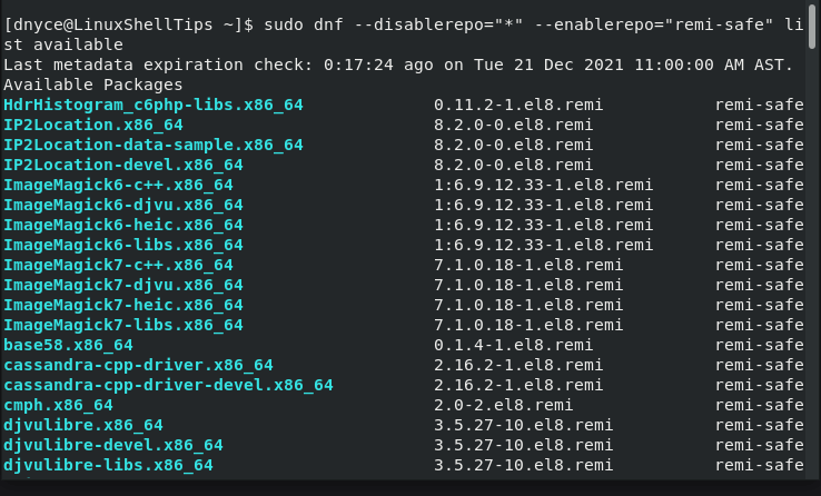 List Remi Safe Packages