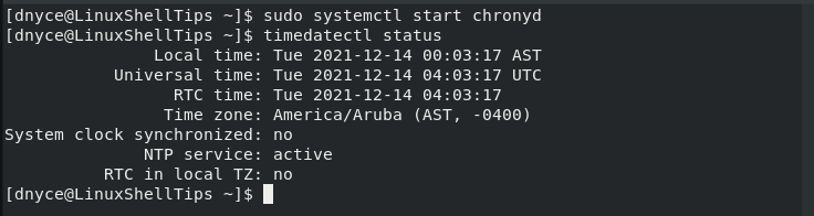 Start Chronyd in Rocky Linux
