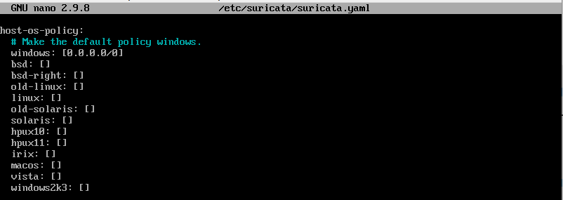 Suricat Host OS Policy