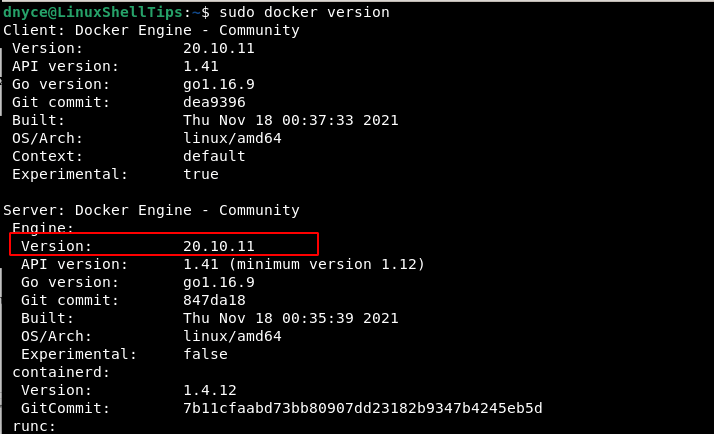 Verify Docker in Debian