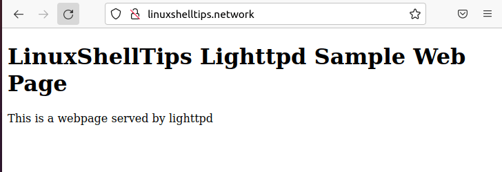Check Lighttpd Website Page