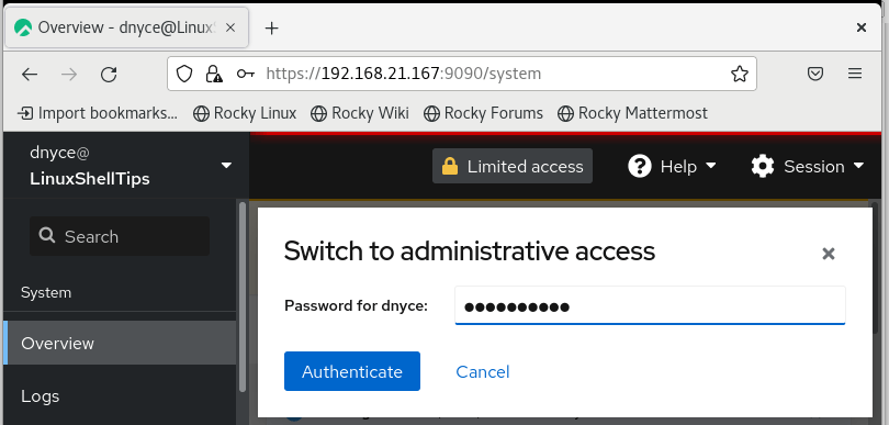 Cockpit Admin Access