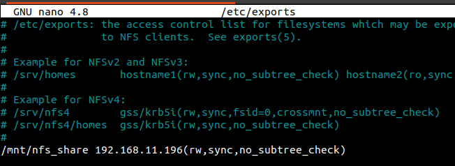 Configure NFS Share in Ubuntu