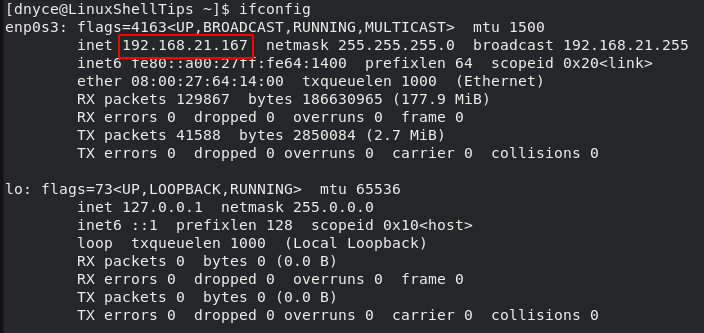 Find Rocky Linux IP Address