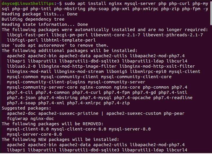 Install LEMP in Ubuntu