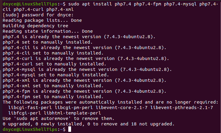 Install PHP in Ubuntu