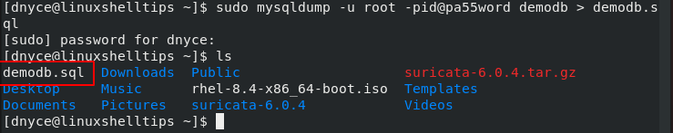 MySQL Database Backup