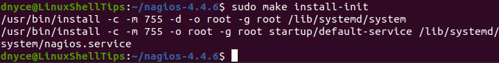 Initialize Nagios in Ubuntu