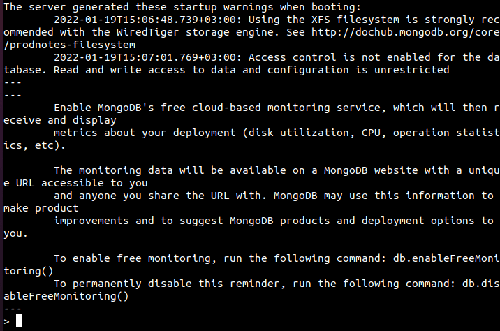 Access MongoDB on Ubuntu