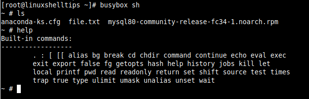 Busybox Shell