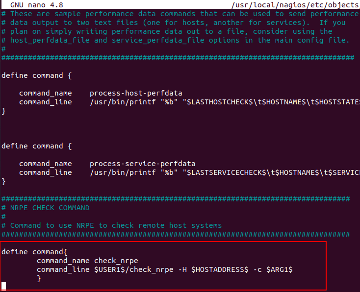 Configure Nagios Commands