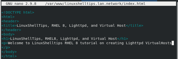 Host Website with Lighttpd