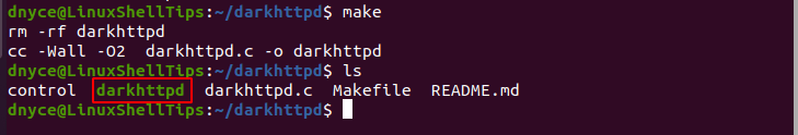 Install Darkhttpd in Linux