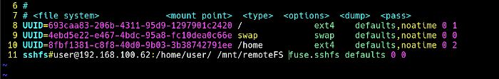 Mounting Remote Linux File System Permanently