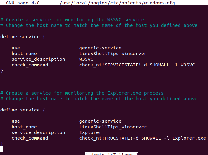 Nagios Windows Configuration