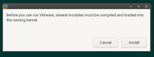 VMWare Kernel Module Error