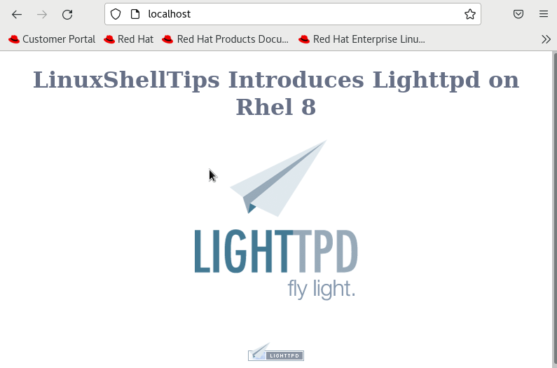 View Lighttpd Index Page