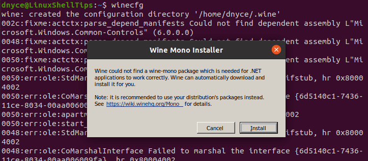 Wine Mono Installer