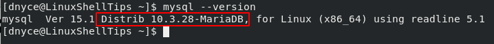 Check MariaDB Version in RHEL