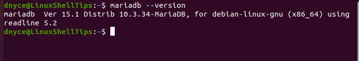 Check MariaDB Version