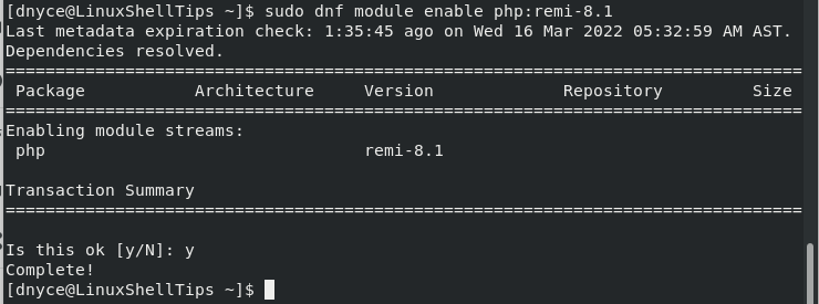 Enable PHP Module