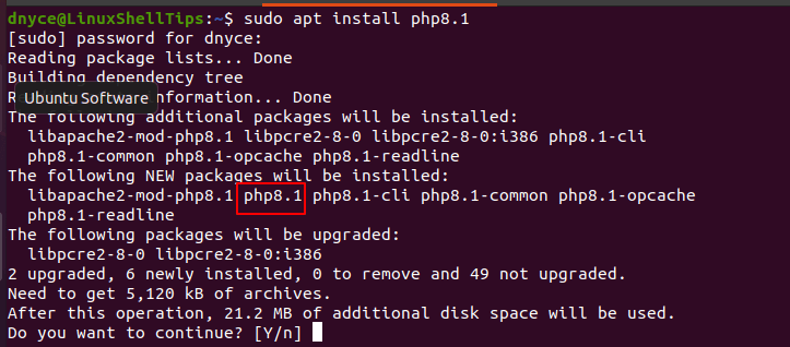 Install PHP 8 in Ubuntu