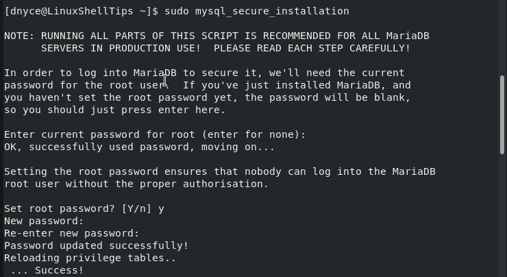 Secure MySQL on RHEL