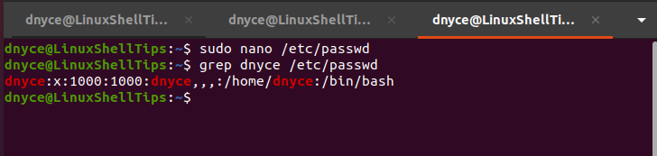 Check Linux User Shell